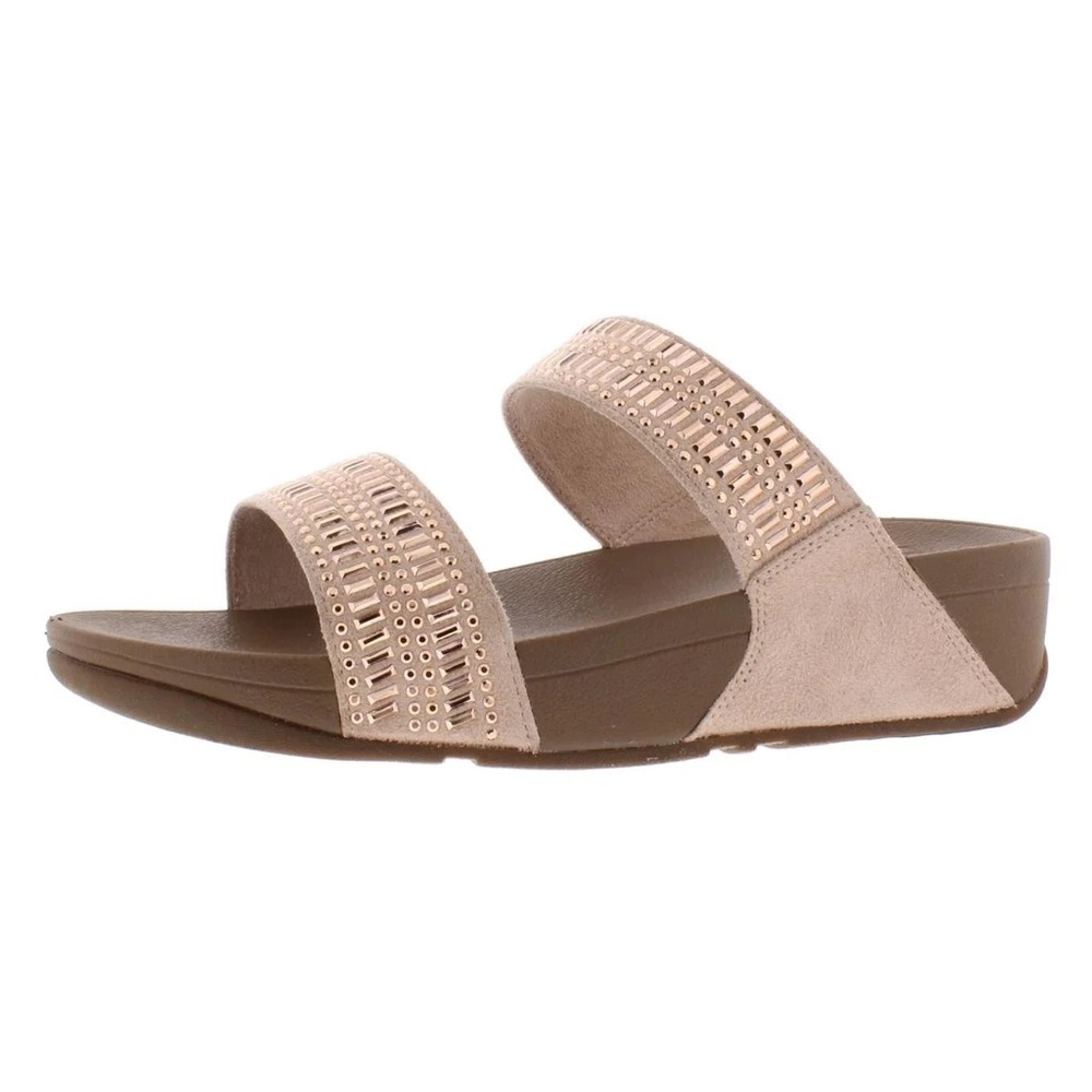 FitFlop Incastone Microfiber Slip On Slide Sandals
